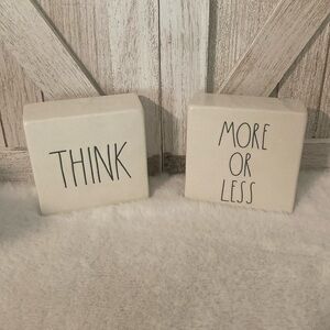 Rae Dunn Less is More, More is Less & Think, Evolve Tabletop Decor
